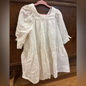 Zara White Eyelet Dress